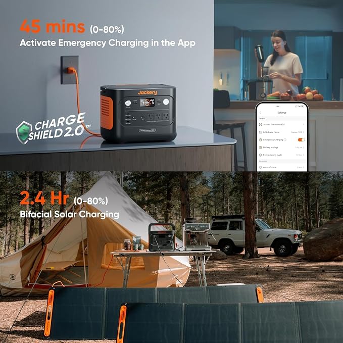 Jackery Explorer 1000 v2 Portable Power Station and 3-Port 102W Fast Charger - Image 8