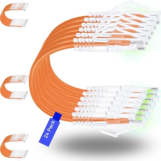 Rapink Patch Cables Cat6/ Cat6a 3ft Slim, Cat6a Ethernet Patch Cable 10G Support by Rapink