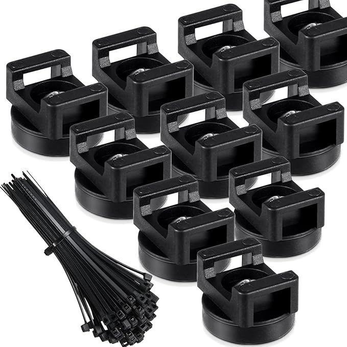 Yookeer 60 Pieces Magnetic Zip Tie Mount Multipurpose Cable Holder Magnets by Yookeer