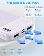 AsperX 2-Pack 10000mAh USB C Output Portable Charger Power Bank Fast Charging - Image 5