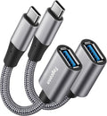 USB-C to USB 3.1 Adapter（2 Pack）, Nylon Braided Type-C OTG Cable USB C Male to by Togconn
