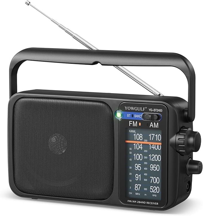 AM FM Radio with Best Reception, Battery Operated Radio or AC Power, Large Dial by YOWGULFAMFMRADIO