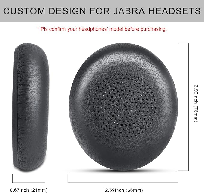 Ear Pads Replacement for Jabra Evolve2 65/Evolve2 40/Elite 45h On-Ear Wireless - Image 5