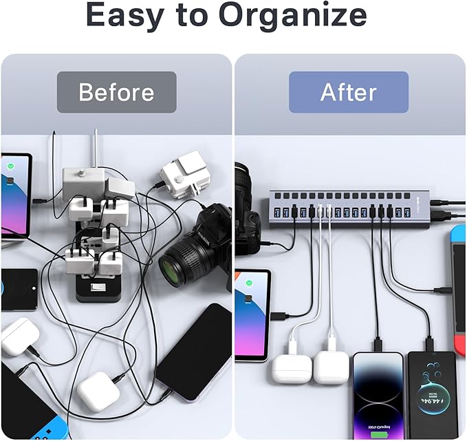 Powered USB 3.1 Hub, ACASIS 16 Ports USB 3.1 Hub - Image 7