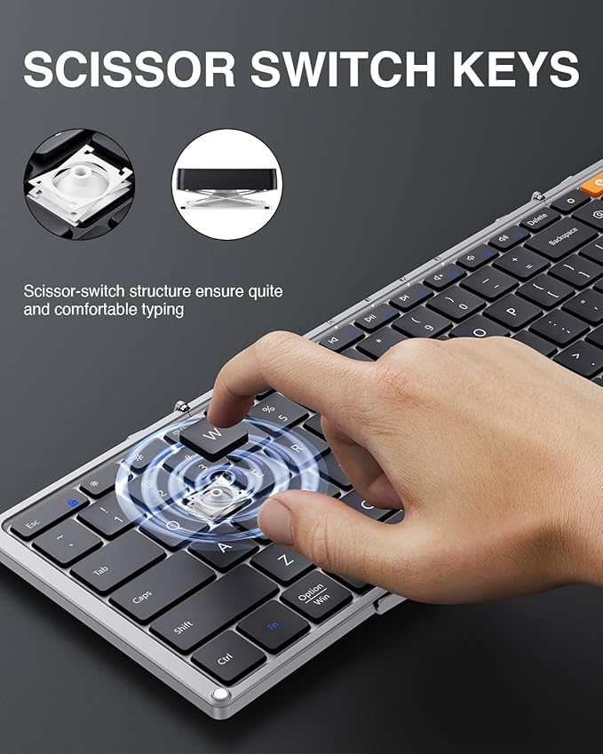 ProtoArc Foldable Bluetooth Keyboard, XK01 Full-Size Portable Keyboard - Image 6
