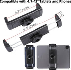 Tablet Holder for Microphone Stand/Treadmill/Spin Bike/Stroller/Golf - Image 5