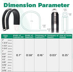 125PCS Cable Clamp, 12 Sizes Stainless Steel Rubber Coated Cushioned Insulated - Image 3