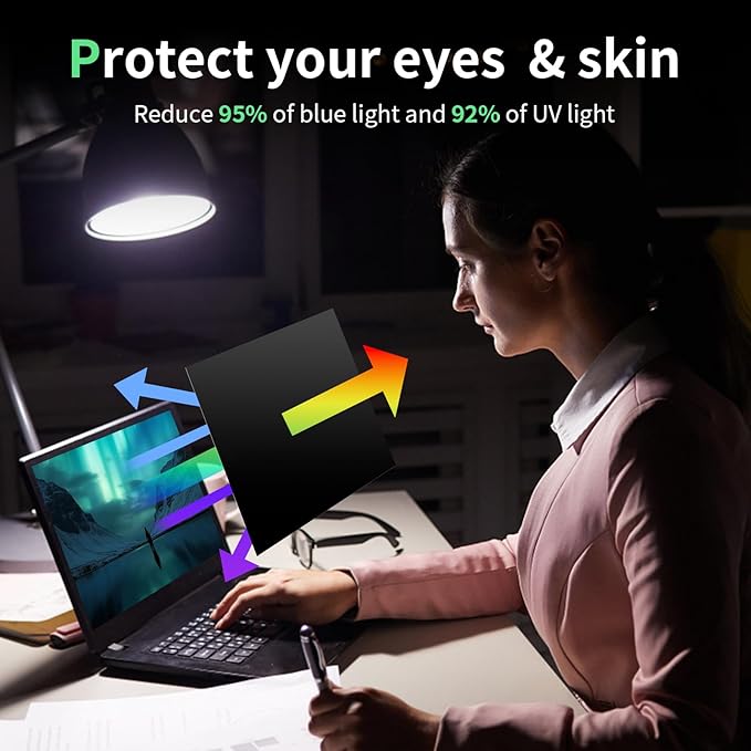 Laptop Privacy Screen 13.3 Inch-16:10 Aspect Ratio Anti-Glare Blue Light Film - Image 5