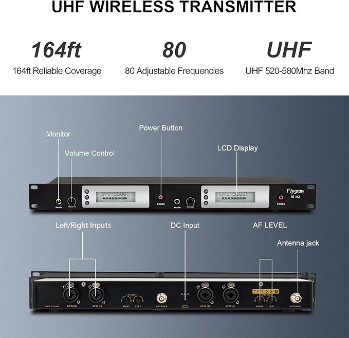 UHF Dual Wireless in-Ear Monitor System - Image 5