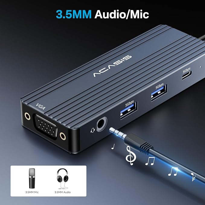 ACASIS USB C Docking Station Dual Monitors, 8-in-1 Laptop Docking Station - Image 7