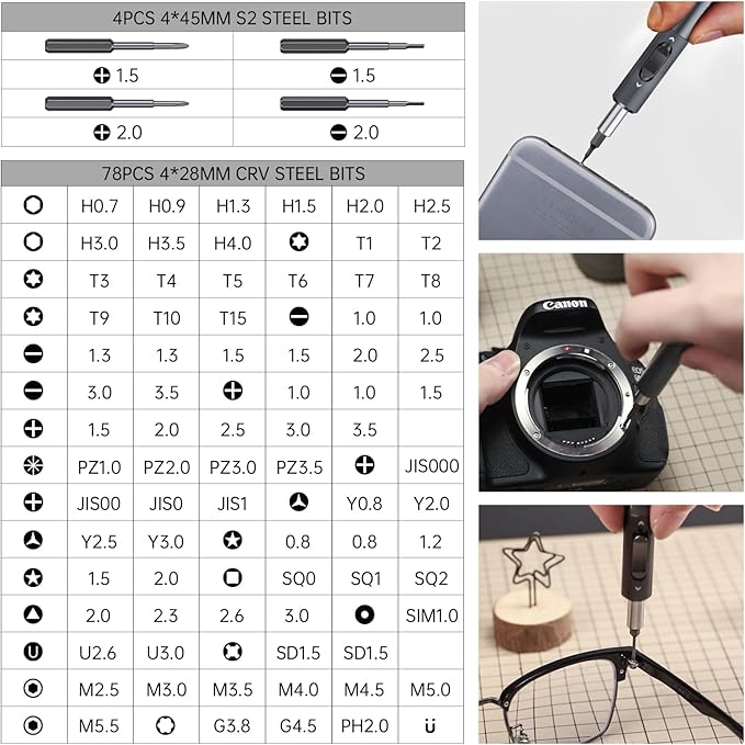 Metal Small Ratchet Screwdriver Set, JAKEMY Portable Ratcheting Screwdriver Kit - Image 5