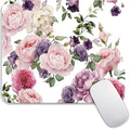 Square Mouse Pad Floral Roses, Personalized Premium-Textured Custom Mouse Mat by Armanza