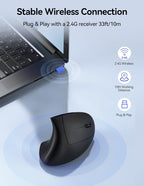 TECKNET Ergonomic Mouse Wireless, Rechargeable Mouse Wireless Silent - Image 4