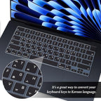 Korean Keyboard Cover for Apple 2025 2024 2023 MacBook Air Laptop - Image 2