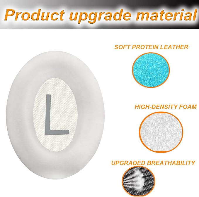 Replacement Ear Pads for Bose QuietComfort 45 Headphones, Ear Pads Cushions - Image 3