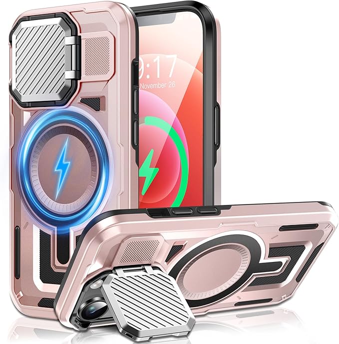 Camera Stand Case for iPhone 12/12 Pro, 2024 Version Military Grade Protective by Unknown