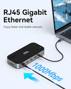 Selore USB C Dock 3 HDMI, Docking Station Dual Monitor, 16 in 1 Laptop Docking - Image 7