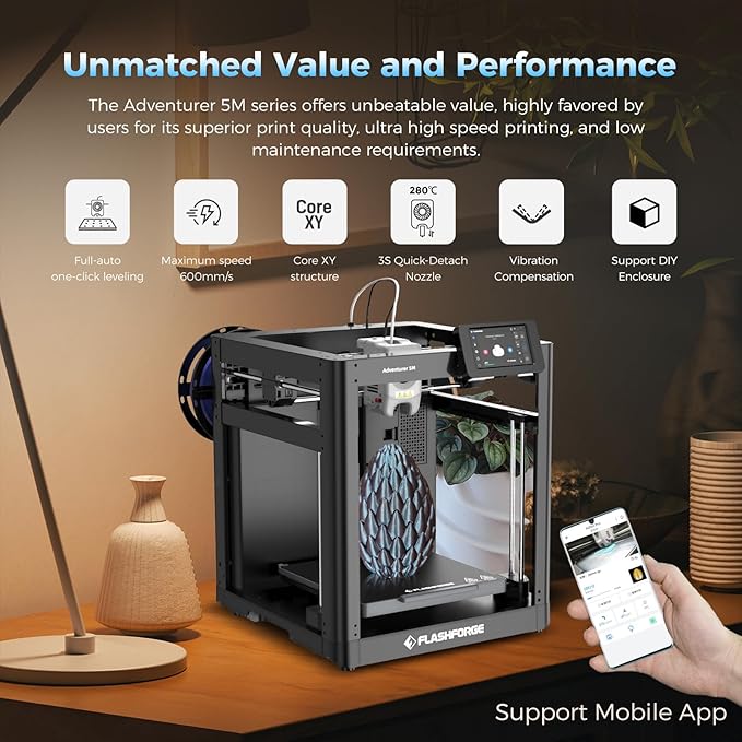 FLASHFORGE Adventurer 5M 3D Printer - Image 2