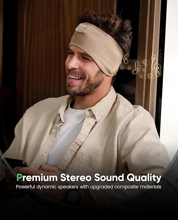 Perytong Sleep Headphones Bluetooth Headband Headphones, Headphone Band - Image 7