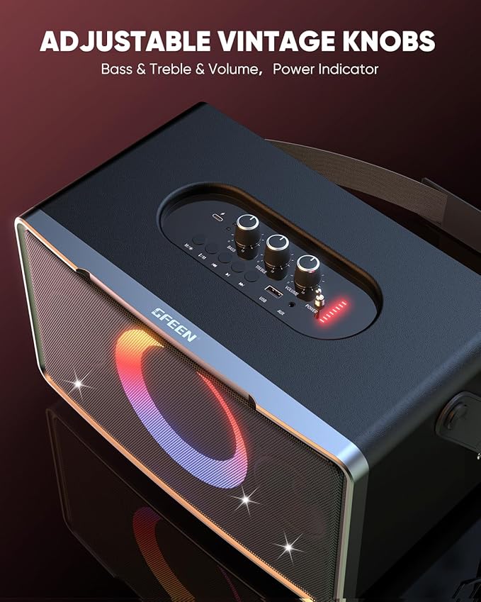 GFEEN Portable Bluetooth Speaker: 100W, 15H Playtime, Wireless Speakers - Image 7