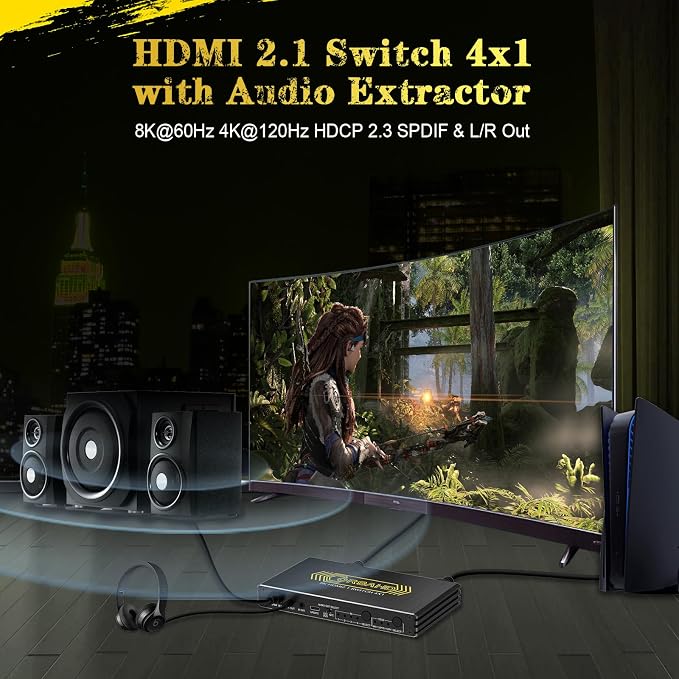 4K@120Hz HDMI 2.1 Switch 4 in 1 Out - Image 8