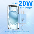 Matsusho iPhone 16 15 Charger Fast Charging 10 FT, 2 Pack 20W USB C Wall Charger - Image 2