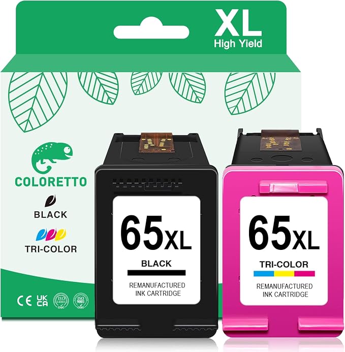 COLORETTO 65XL Black and Color Ink Cartridge by COLORETTO