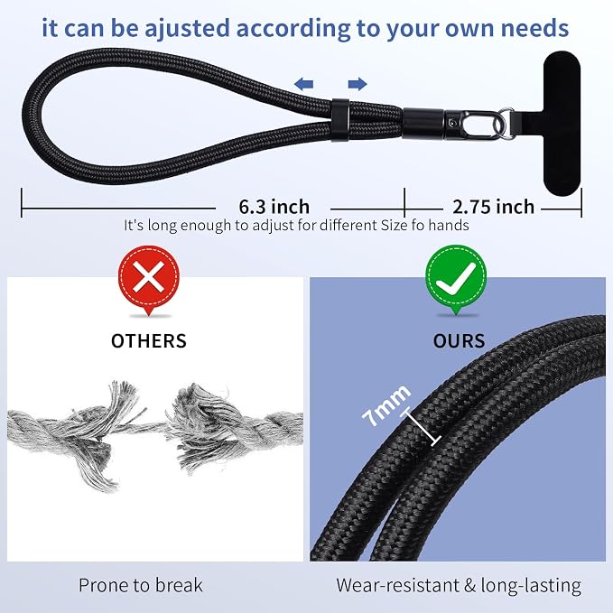 2 Pack Phone Lanyard for Cellphone Case, Phone Wrist Strap for Case, Cellphone - Image 3