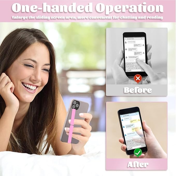 TEAMOLA 3pcs Silicone Phone Grip Holder Strap - Image 5