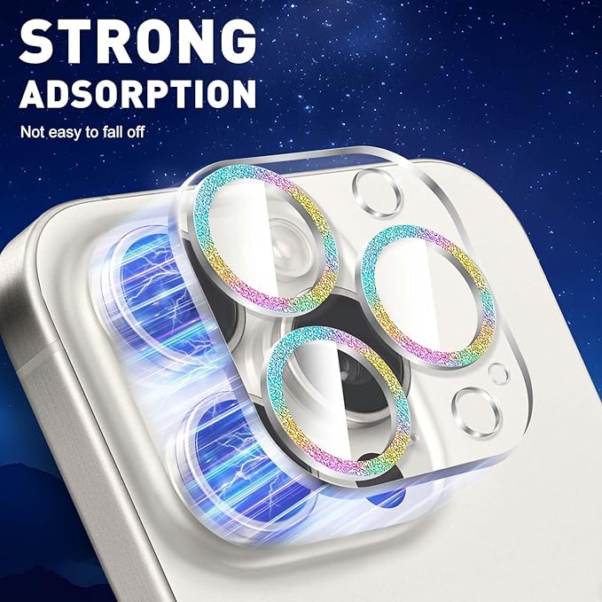 LucBuy 3PCS Sparkling Camera Lens Protector - Image 2