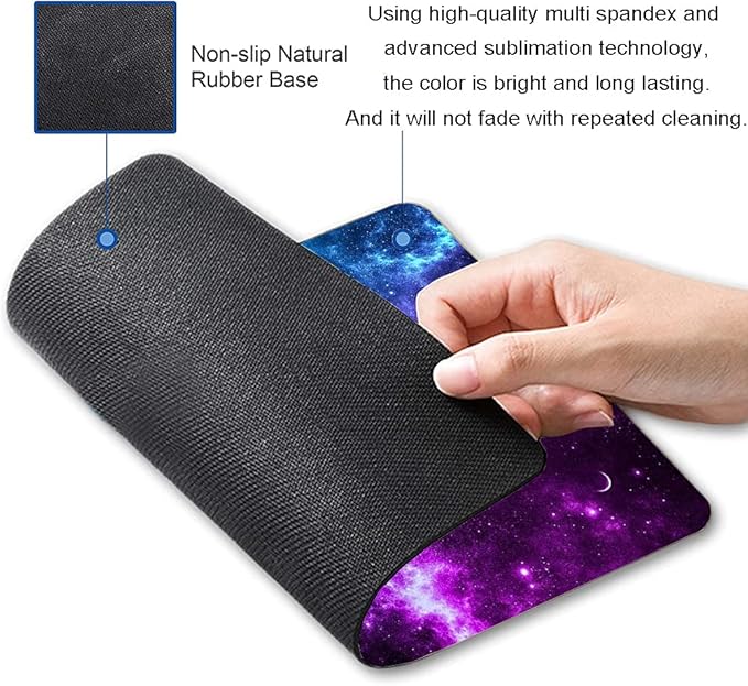 Galaxy with Lots of Star Mouse Pad, Cosmic Nebula Mouse Pad Custom Design - Image 2