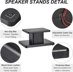 MECCANIXITY Wood Speaker Stands, 2 Pack 5.9 Inch Universal Speaker Stand - Image 3