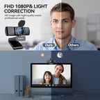 AUSDOM AF640 1080P Webcam with Microphone, 90°FOV USB PC Camera Webcam with - Image 2