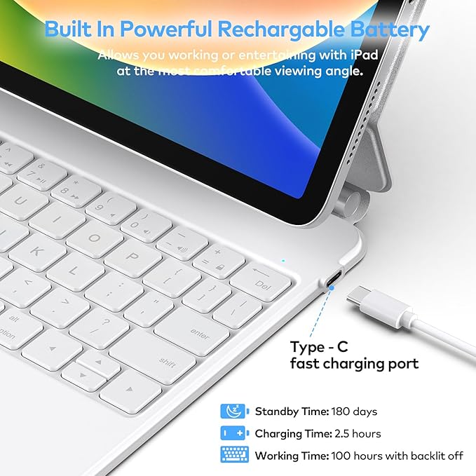 Keyboard Case for iPad 10th Generation 2022 & 11th – Magic-Style Keyboard - Image 7