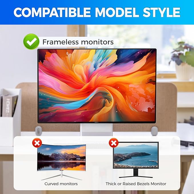 2 Pack Hidden Design Magnetic Computer Privacy Screen 24 inch, Removable Screen - Image 6