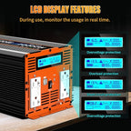 5000W Pure Sine Wave Power Inverter 12V DC to 110V 120V Converter - Image 4