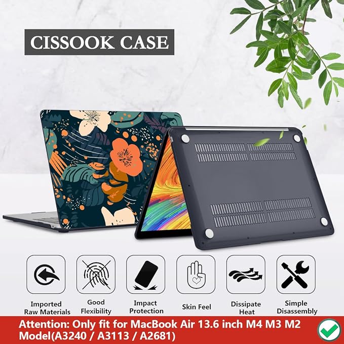 CISSOOK Compatible with MacBook Air 13.6 inch Case 2025 2024 2023 2022 Release - Image 6