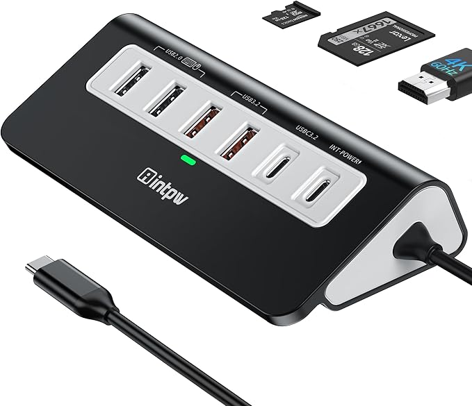 USB C Hub 10Gbps, 9-in-1 USB C Docking station by intpw