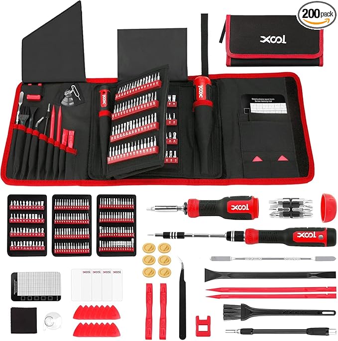 XOOL 200 in 1 Precision Screwdriver Set, Electronics Repair Tool Magnetic by XOOL