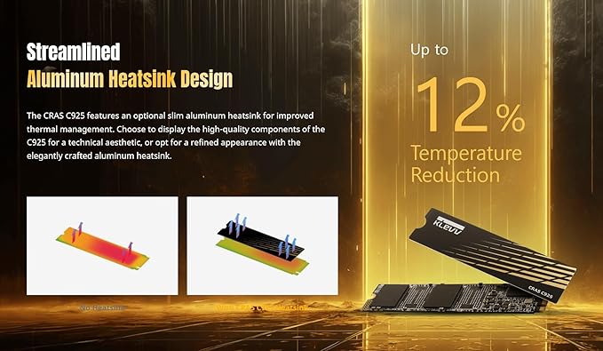 KLEVV CRAS C925 1TB M.2 2280 NVMe PCIe Gen4x4 Internal Gaming SSD - Image 5
