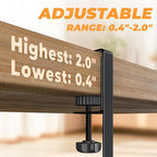Under Desk Cable Management Tray, 15.7'' No Drill Steel Desk Cable Organizers - Image 4