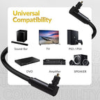Elecan Optical Audio Cable 4 Ft/2 Pack 90 Degree Angled to Angled Digital Audio - Image 5
