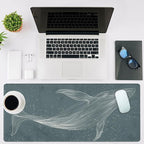 Mouse Pad Large Hand Drawn Whale Non-Slip Gaming Desk Mat - Image 2
