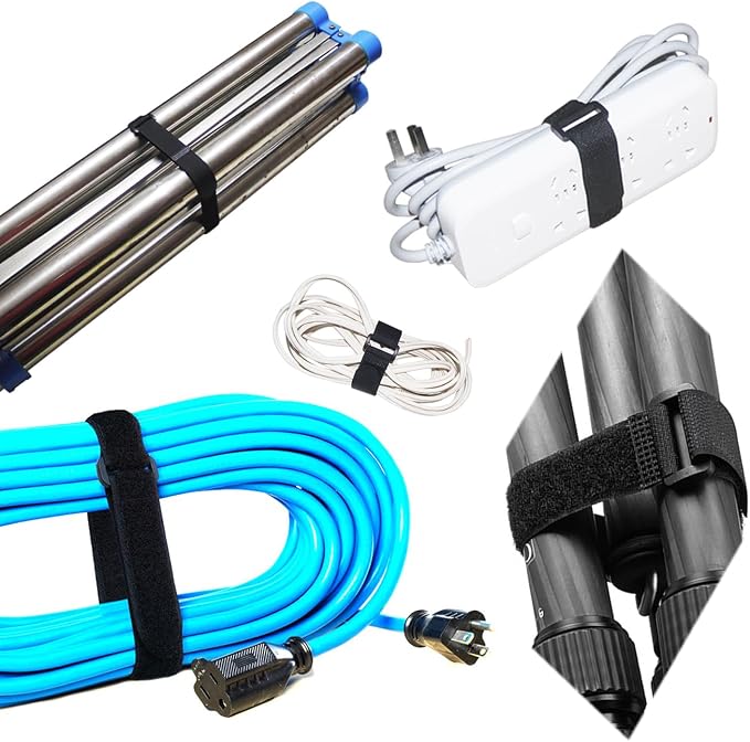 32 pcs 1-inch-wide Hook and Loop Cable Straps, Fixing and Organizing Cable Ties - Image 3