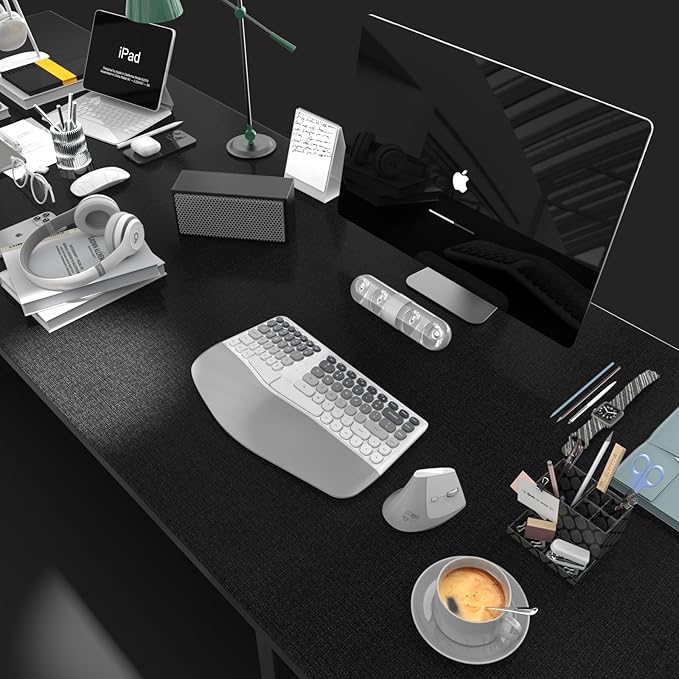 Ergonomic Wireless Keyboard and Mouse Set Creamy Wireless Keyboard Silent Mice - Image 2
