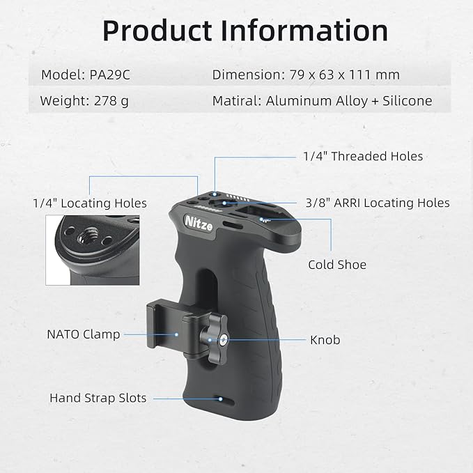Nitze Ergonomic NATO Side Handle - Image 2