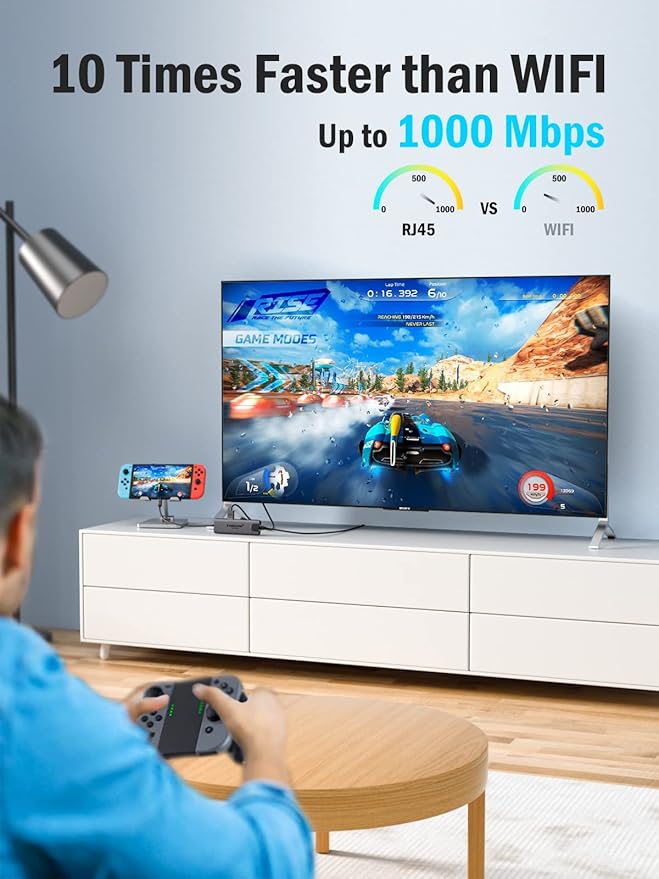 Lemorele USB-C Hub 6-in-1 with 4K@60Hz HDMI, Gigabit Ethernet, 100W Power - Image 5