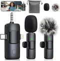 3-in-1 Mini Microphone for iPhone: Wireless Lavalier Microphones for by MENERESAS
