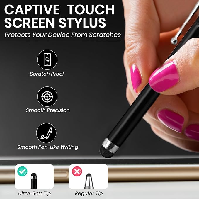 TCD 10-Pack Stylus Pen Set – Universal Capacitive Pen - Image 2