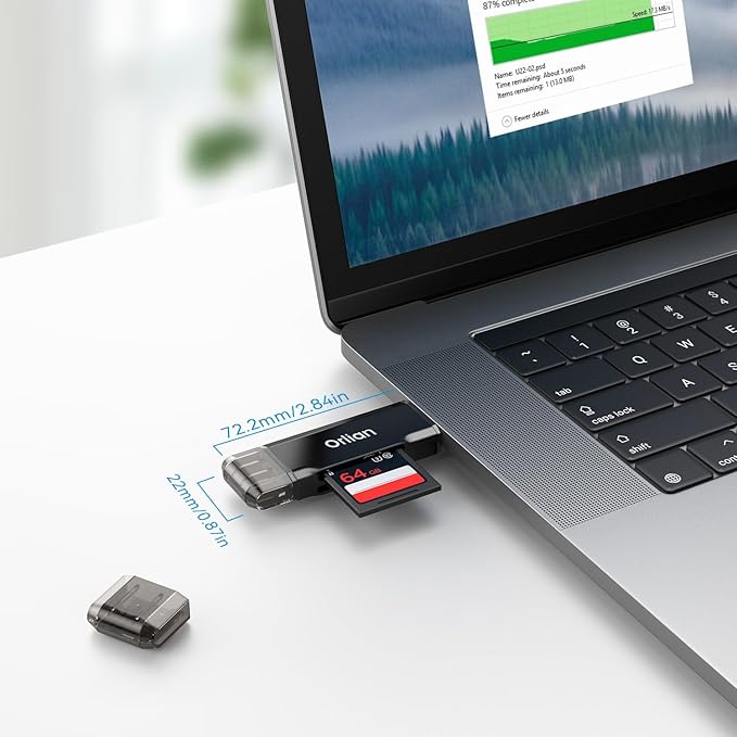 SD Card Reader USB 3.0 Dual USB A & USB C to Micro SD/SD Memory Card Adapter - Image 7